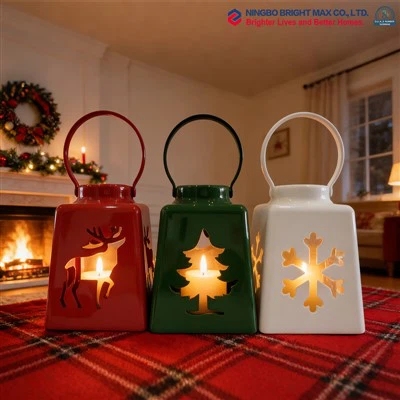 Lanternas de Natal com velas LED