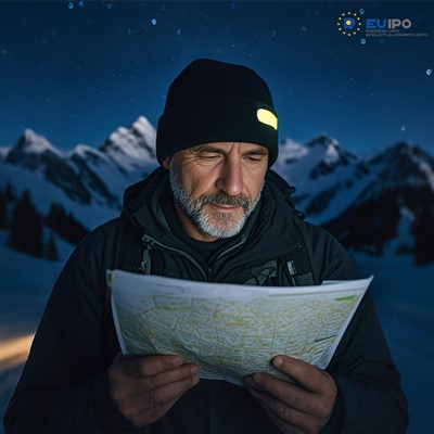 Chapéu de inverno com luz recarregável